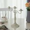 Antique Distressed Metal Candelabra and Candlestick for Dining Room, Entryway, Kitchen and Vanity